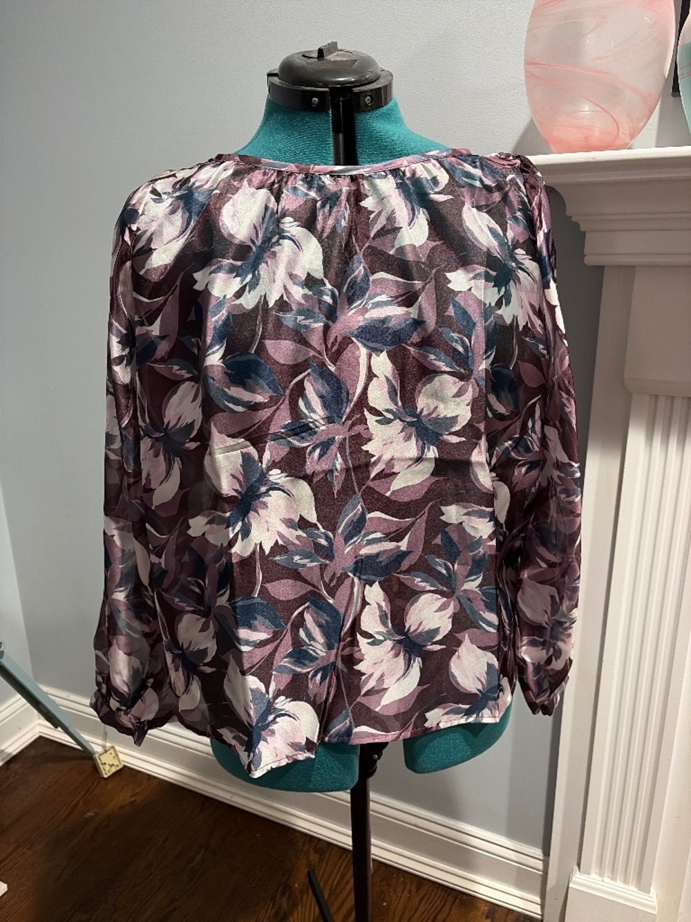Ann Taylor sheer floral blouse
